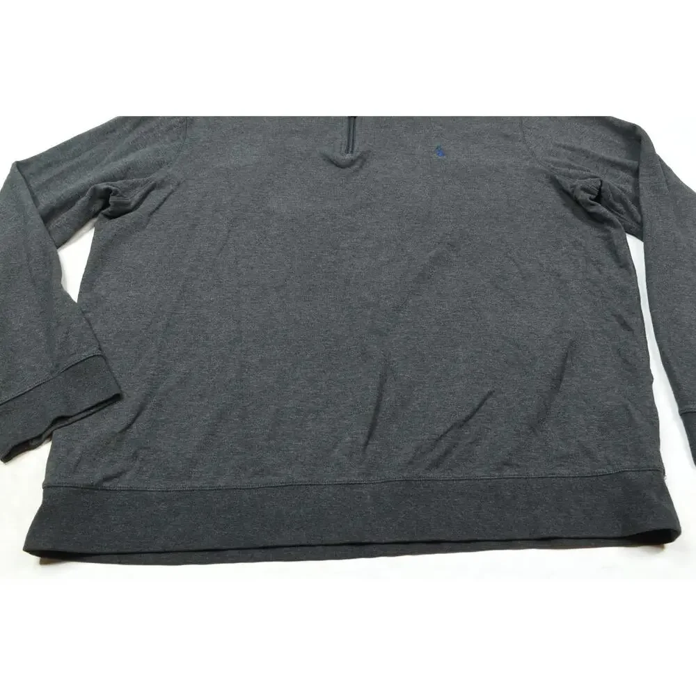 Polo Ralph Lauren 1/4 Zip Pullover Sweater Mens XL Gray Long Sleeve Cotton